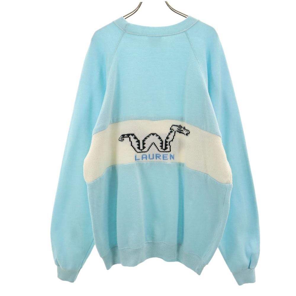 Hanes 80s Made in USA Vintage Switching Long sleeve Knit switching trainer Men's Used