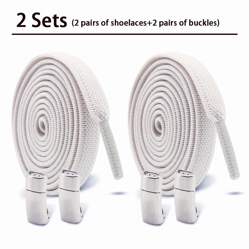 Magnetic Shoe Laces Without Ties Flat Elastic Laces Sneakers Boots No Tie Shoelace Rubber Bands for Shoes Accessories 2Pair