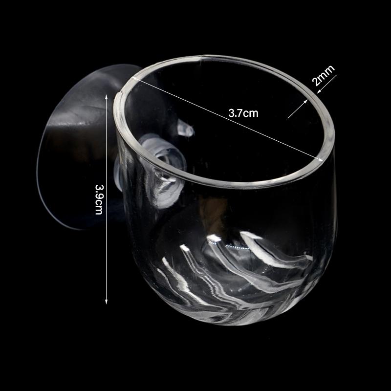 Aquarium Decoration Plant Cup Pot Acrylic Waterweed Cup with Suction Holder Mini Gardening Vase Red Worm Feeder For Fish Tank