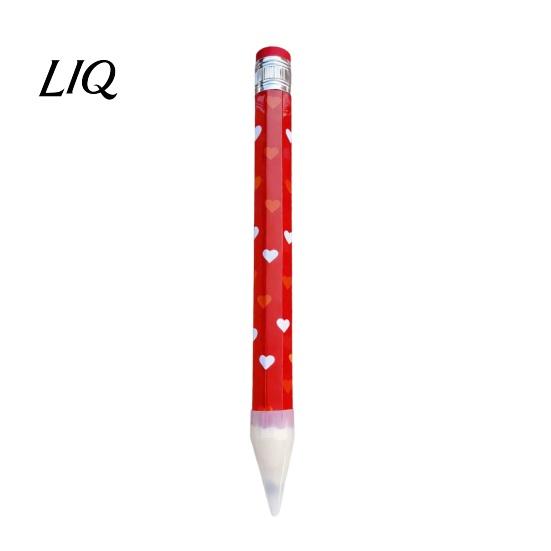 Unique Pencil Design Giant Pencil, Extra Large Writable with Colorful Romantic Desk Decor Pattern Printed, Oversized for School Office Supplies Heart