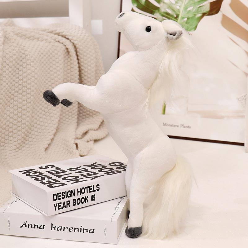 Little Pony Black Horse Plush Toy - Cloth Doll Gift & Home Ornament