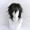 Anime 60CM Tomioka Giyuu Short Black Ponytail Wig Anime Demon Slayer Kimetsu No Yaiba Heat Resistant Hair Cosplay Costume Wigs