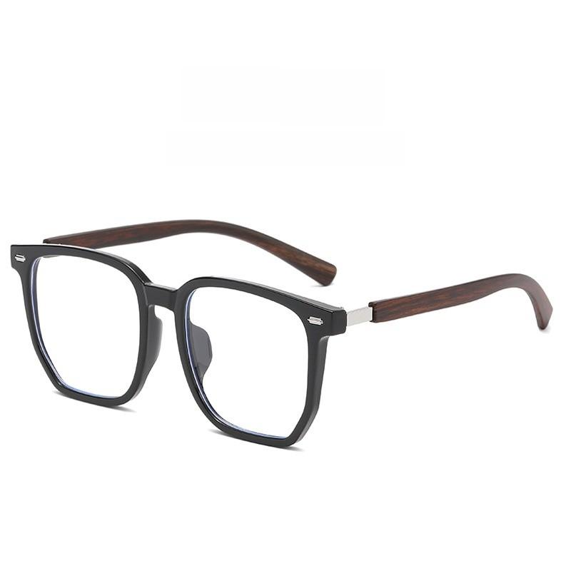 Retro Hexagon Blue Light Blocking Glasses Frame With Resin Lenses For Stylish Office Wear