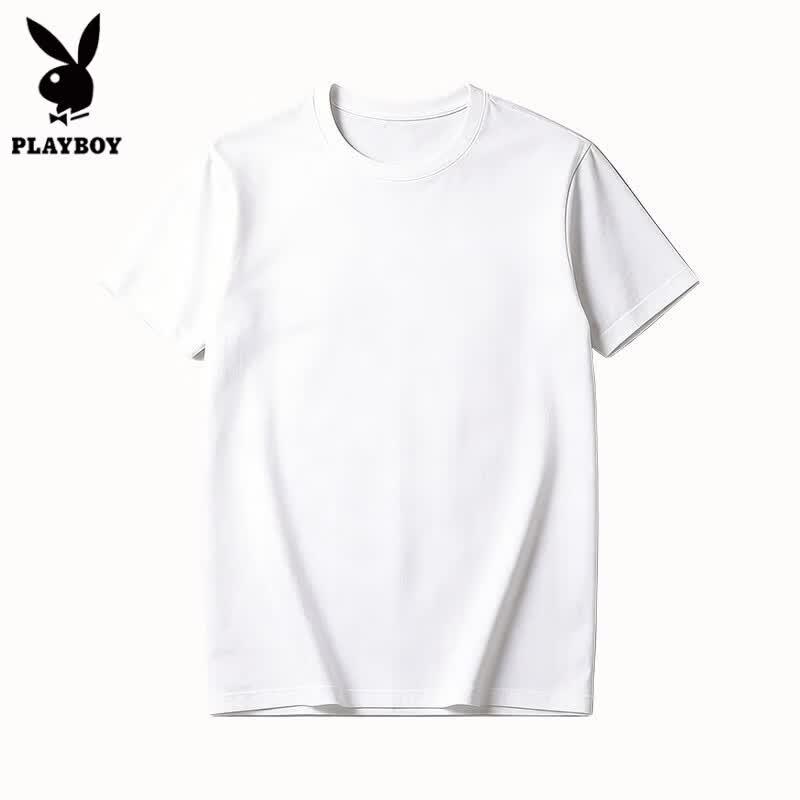 Playboy Men s Old Money Style Pure Linen Short Sleeve T-Shirt One Size