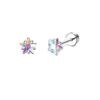 18K Gold Plated Hypoallergenic Flat Back Earrings for Women Girl Cute Toddler Kids Teen Girls Earring Set-Surgical Steel Earring