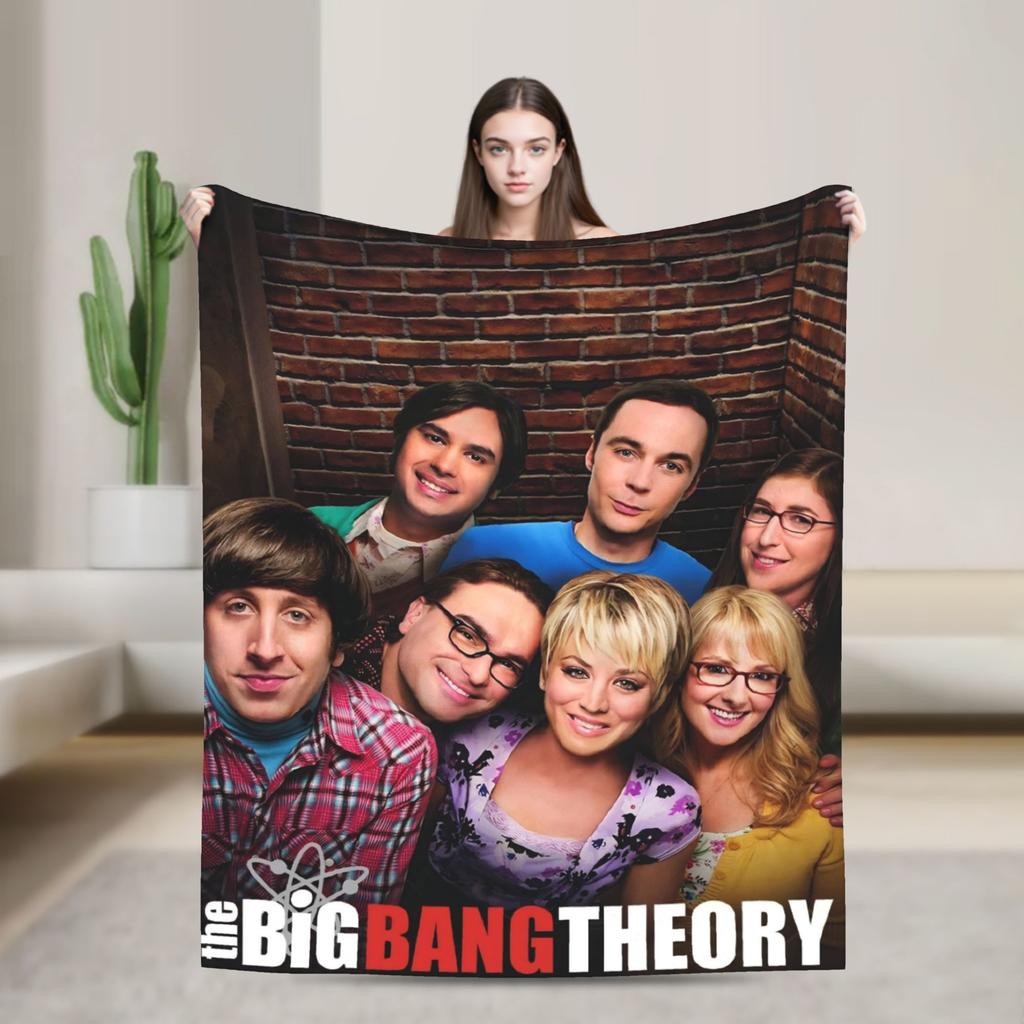 American The Big Bangs Theory Soft Warm Blanket Picnic Plush Throw Blanket Funny Couch Bed Flannel Bedspread Sofa Bed Cover