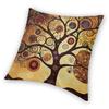Tree Of Life Gustav Klimt Square Pillowcase Polyester Linen Velvet Creative Zip Decorative Pillow Case Room Cushion Cover 45X45