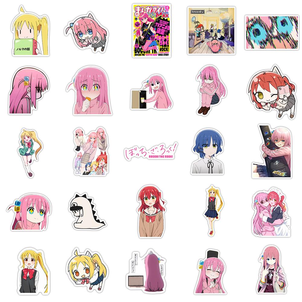 10/30/50pcs Cartoon Music Anime BOCCHI THE ROCK! Stickers Kawaii Gotoh Hitori Decal DIY Notebook Guitar Laptop Cute Sticker Toy