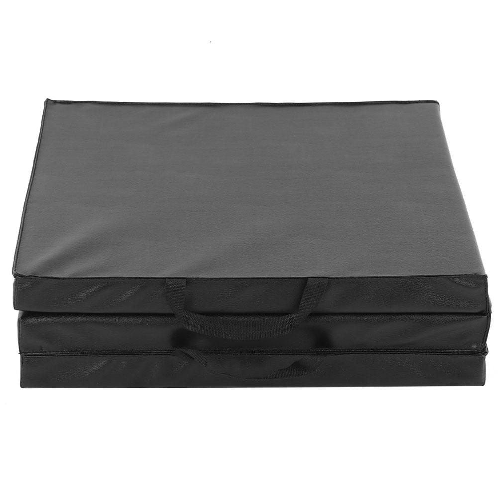 

Гимнастический коврик тройного сложения, утолщенный, для танцев, фитнеса, искусственная кожа, подушка для йоги с приседаниями