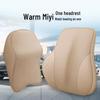 Celoroční polštář pod hlavu a bederní opěrka do auta z paměťové pěny s nappa kůží
