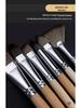 25-Piece Portable Wood Paintbrush Set for Art Studio and Sketching