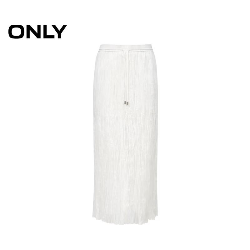 Only Lyocell Blend Pleated A-Line Midi Skirt