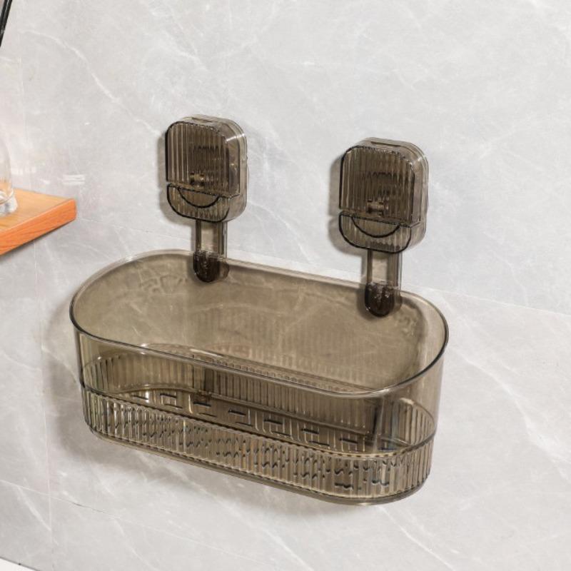 Suction Cup Storage Rack Wall-mounted Without DrillingBathroom Shower Washbasin Kitchen Storage Box