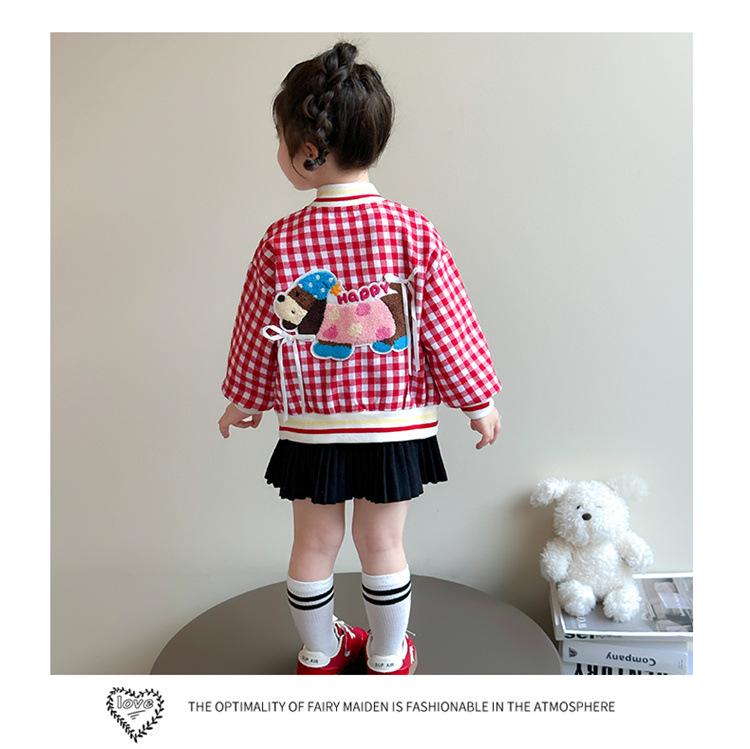 2025 Girls' Spring/Autumn Fashionable Baseball Jacket - Casual Outerwear for Baby Girls