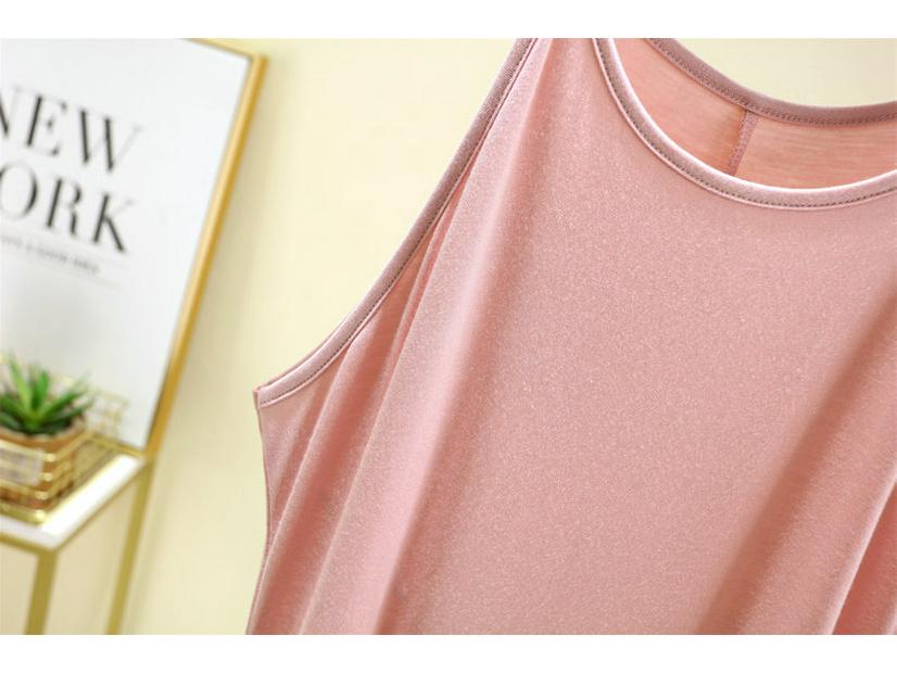 Women's Slim Fit Black Halter Neck Camisole - Summer Side Slit Vest