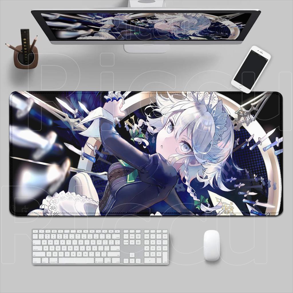 New Many Wallpaper Touhou Project Mouse Pad Game Laptop PC Playmat Extra Large Anime Girl Izayoi Sakuya Kirisame Marisa Mousepad