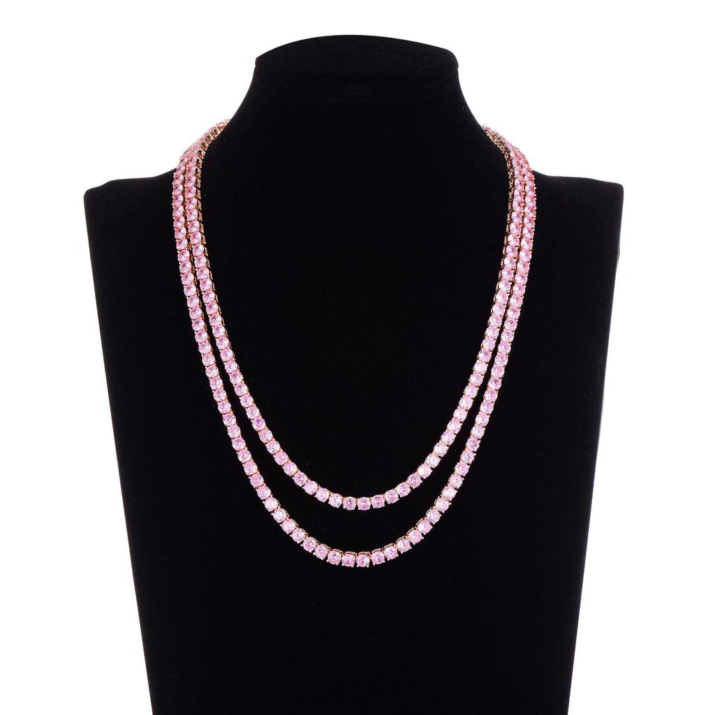 High-End Zircon Heart Necklace - European & American Style, 6mm Heart, Luxury INS Style