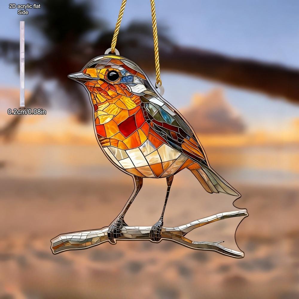 Bird Theme Sun Catcher Acrylic Ornamen Sign, Nurseries, Vintage Home Decor Wall for Bar Kitchen, Restaurant Shop Wall Decor, Farmhouse Lake Life Decor
