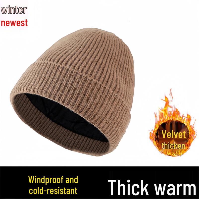 With Wool Hat Winter Mens Velvet Lining Stylish And Warm For Outdoor Use