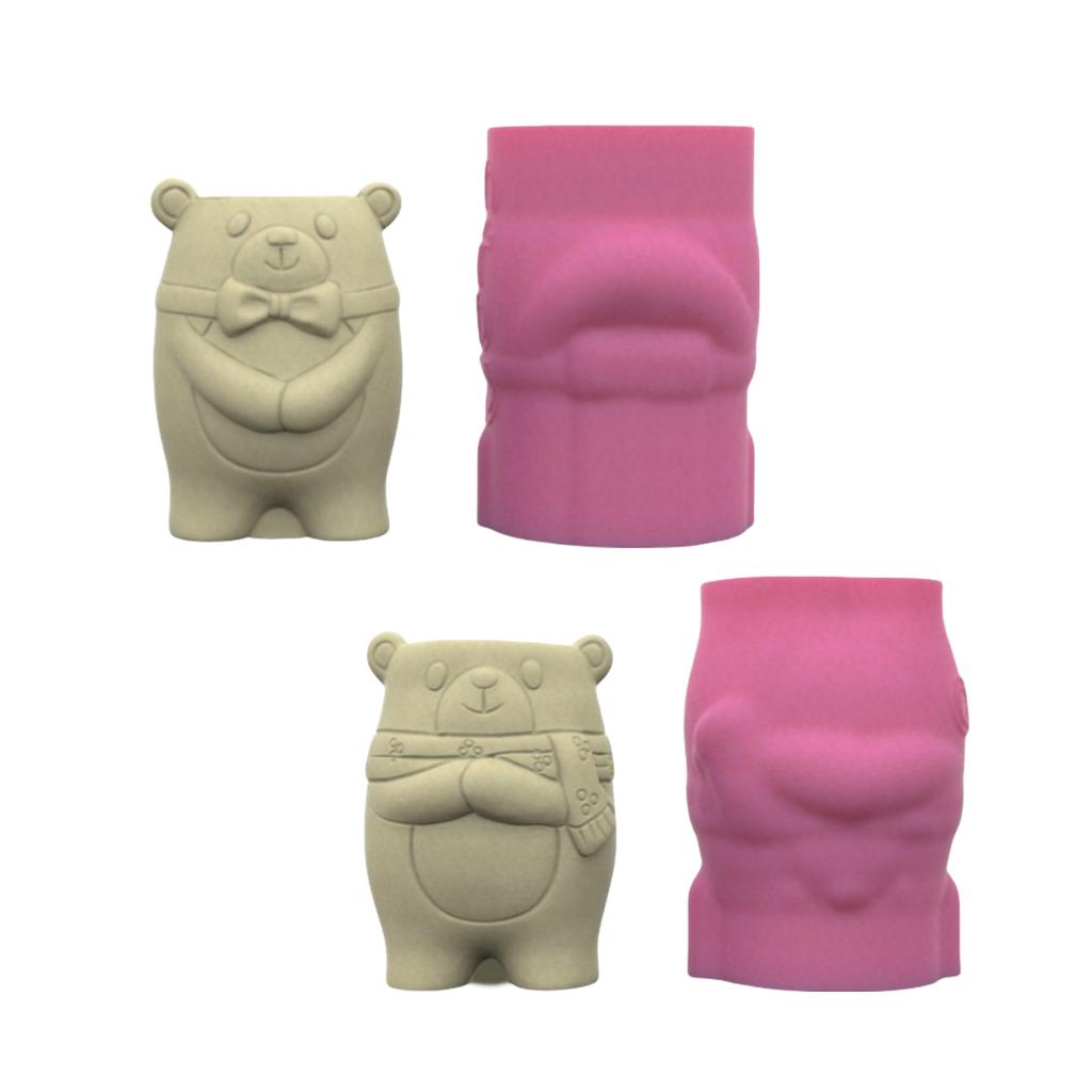 Praktyczne Doniczki w Kształcie Misia Wytrzymała Forma Silikonowa Cement Gips Materiały Rzemieślnicze do Ogrodu i Dekoracji Wnętrz