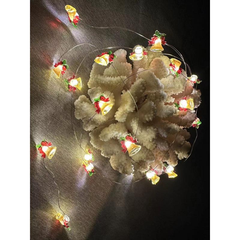 Luci di Natale a LED con Babbo Natale, Pupazzo di Neve, Renna e Campane nel Design Cappello Nero