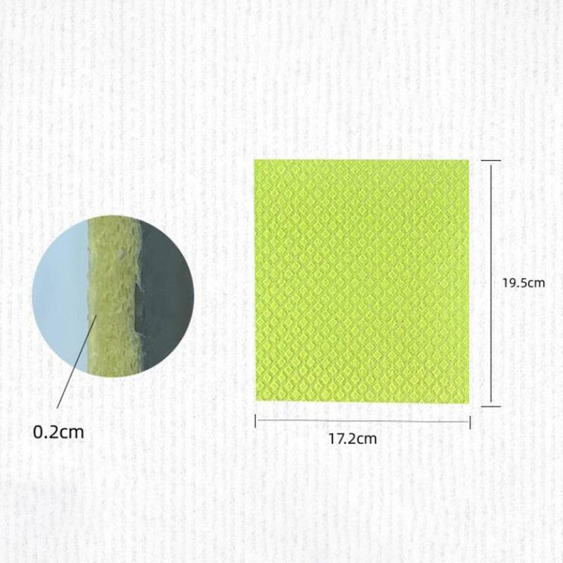 10Pc Dishcloth Magic Cleaning Cloth Kitchen Absorbent Rag Towel Cellulose Swedish Dishcloth Wood Pulp Sponge Reusable Dish Cloth