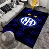 "Blue Star Pattern Carpet with Inter Logo Design for Home Decor" Suitable for use as an anti-slip for living room bedroom sofas