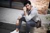 Men's Leather Shoulder Bag - Always Wild