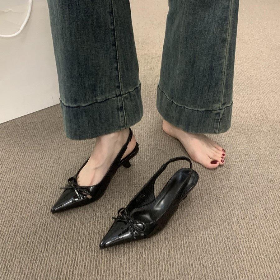 

С юбкой, бантом, сумкой, головным убором, сандалии, женская обувь, весна и лето, новые туфли-лодочки и нюдовые туфли на высоком каблуке 35