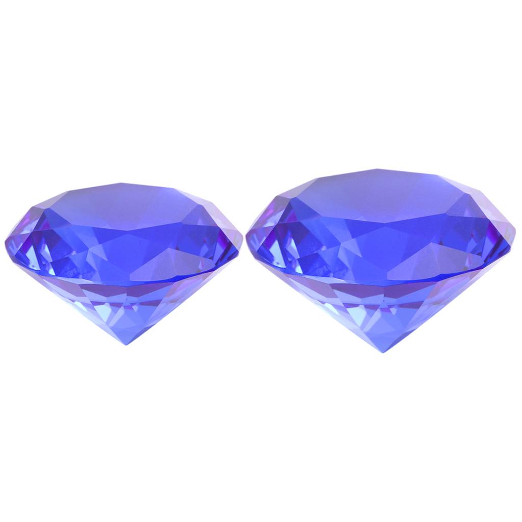Blauer Kristall Diamanten Basteln Dekorativ 60mm Diamant Schmuckstück Hochzeit Zuhause Brautparty Romantisch Falscher Diamant Dekor