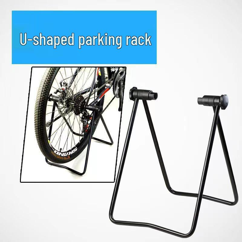 Universal U-Shaped Bicycle Repair Stand & Parking Rack - Mountain & Road Bike Display Bracket