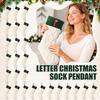 18-Zoll Weihnachtsstrümpfe, Buchstabenstrümpfe, Gestrickte Buchstabenstrümpfe, Süßigkeiten-Geschenktüten