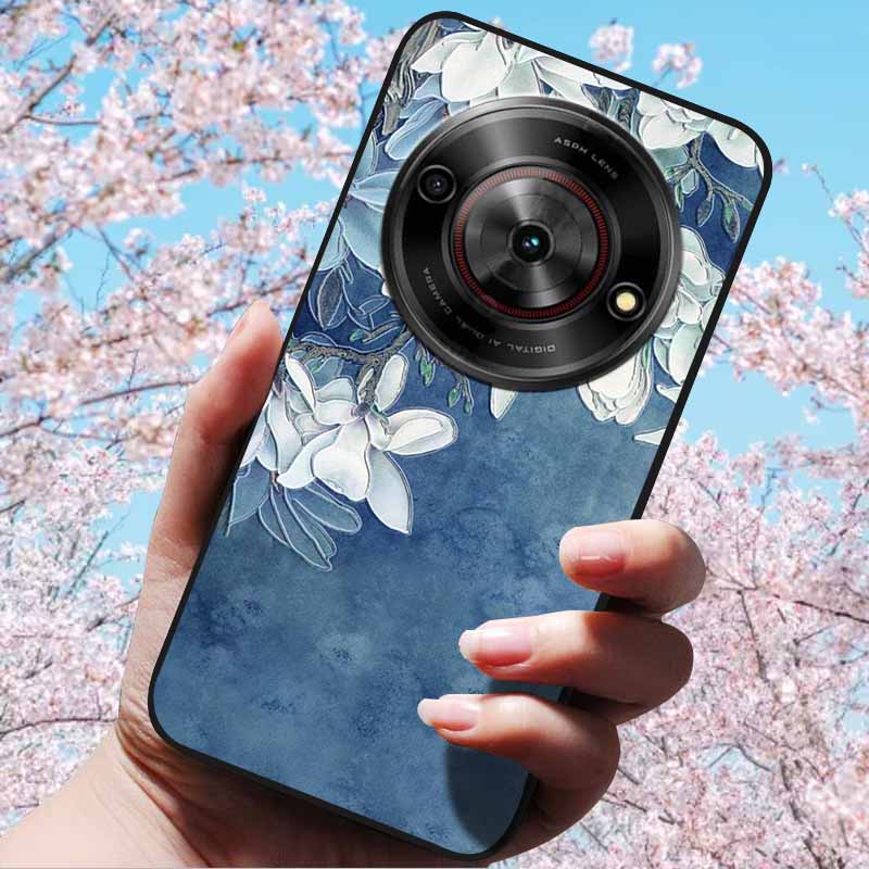 For ZTE Blade A75 5G 6.6" Cases 3D Relief Flower Soft Silicone Luxury Cover for ZTE Blade A75 5G 3D Phone Cases ZTE Blade Z2357N