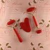 3-Piece Set: Imitation Jade & Rose Quartz Gua Sha Boards with Spiky Roller Facial Massager