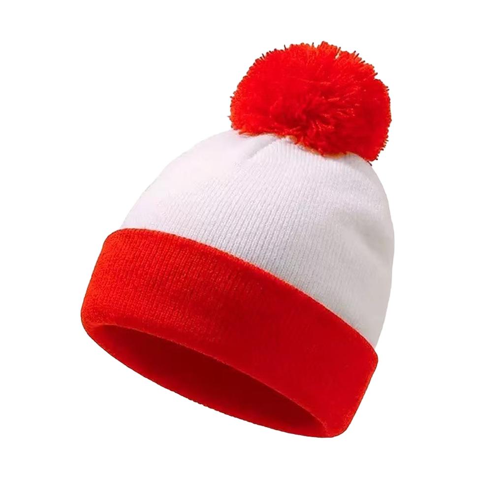 Knit Wool Christmas Santa Hat for Winter Holiday Costume and Party Gift