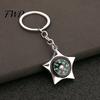 Heart-shaped Compass Keychain Alloy Mini Bag Charm Outdoor Adventure Gear Camping Backpack Gift for Hikers