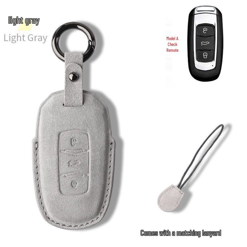

Suede Key Case for Geely Emgrand, Xingrui, Xingyue L, Binrui Cool, Bo Bin Yue, GS Models A Type Smart 3-Button