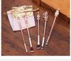 Harry Potter School Crest Eyeshadow Brush Set: 5 Midi Fox Metal-Handled Beauty Tools