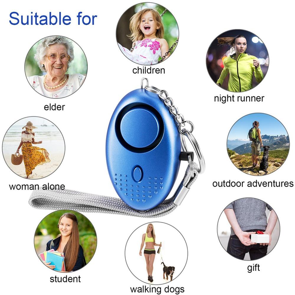130dB Self Defense Alarm Anti-wolf Girl Child Women Security Protect Alert Personal Safety Scream Loud Emergency Alarm Keychain 3