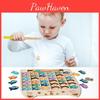 Number Wooden Letter Cognitive Matching Magnetic Fishing Board Children Toy