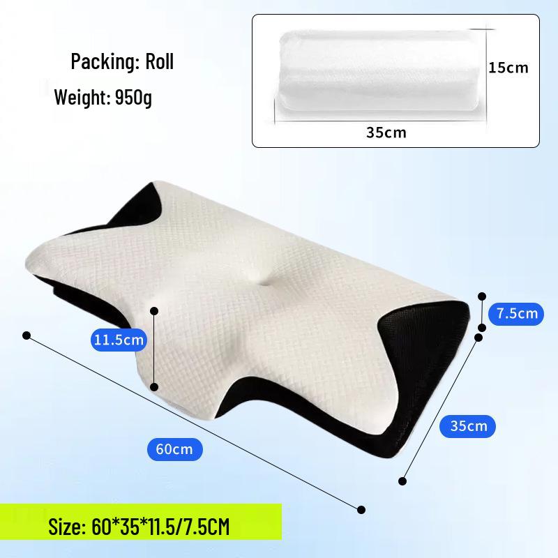 Butterfly Cervical Spine Memory Foam Pillow with Neck Protection