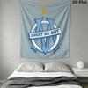 Olympique De Marseille Wall Tapestry Aesthetic Wall Hanging Printed Fabric Blanket Decorative Tapestries for Bedroom Living Room Home Decor