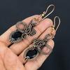 Black Onyx 999 Copper Wire Wrapped Earrings, Handmade Gemstone Earrings Jewelry, Gifts For Wife Brand New Earrings
