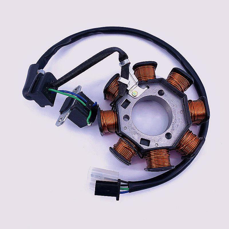 Lica Magnetic Steel Flywheel & Stator Coil for QS125T-2 / QS100T Motorcycles