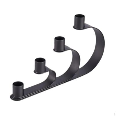 Candle Holder Stand Four Layers Iron Light Luxury Candlestick Candleholder for Desk Party