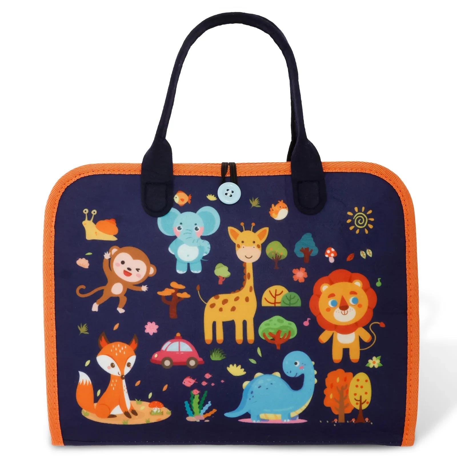 Felt Cloth Busy Book Montessori Toy Promote Cognitive Development Sensory Board Educational Book Enhance Concentration