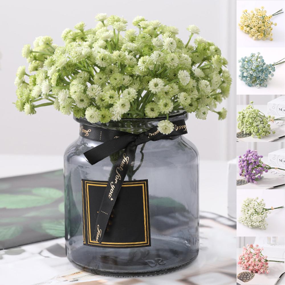 Fake Blue Silk Flowers Bouquet for Home Decor for Office Decoration