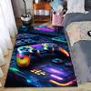 Vibrant Gaming Controller Carpet with Neon Colors and Retro Design Suitable for Use As an Anti-slip for Living Room Bedroom Sofas