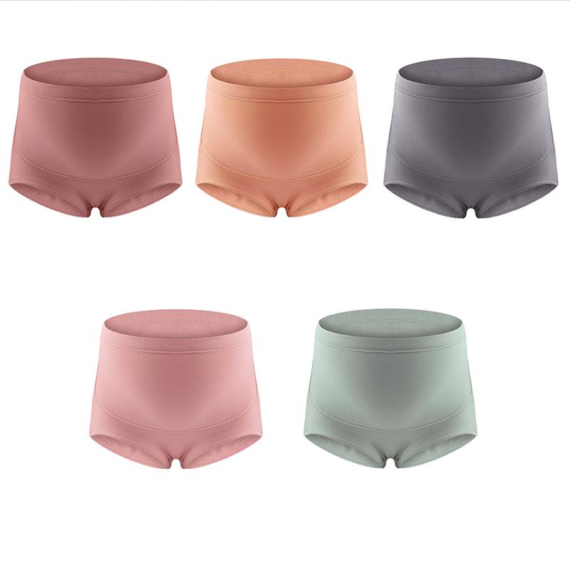 Gravidtruser i bomull med høy midje Truser for gravide Justerbart gravidundertøy Graviditetstruser Magestøtte Gravidtruser