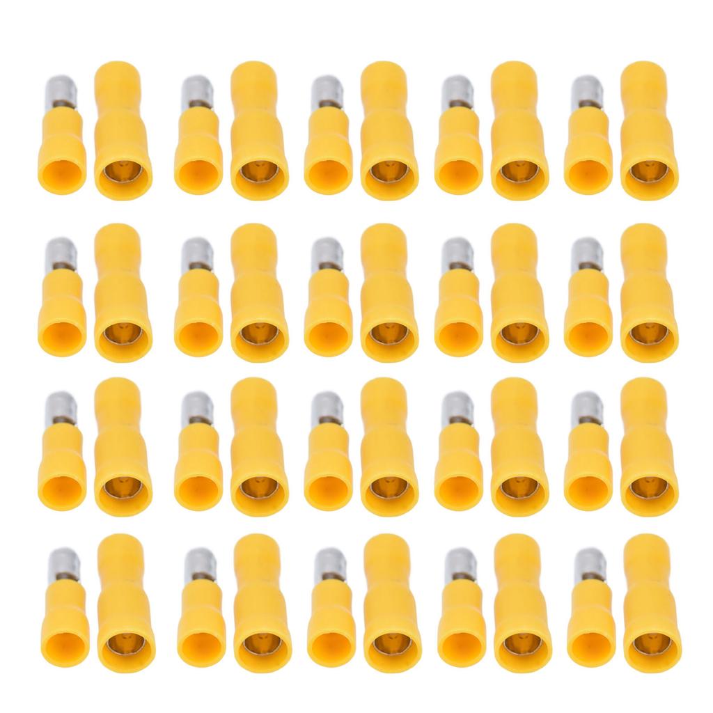 50Pcs Crimp Connector 12‑10 AWG Insulated Male Female Bullets Wire Terminal Set Kit